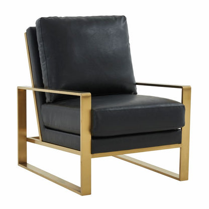 Emil Leather Accent Armchair