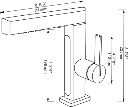 Single-Hole Pull-Out Faucet with Temperature Display