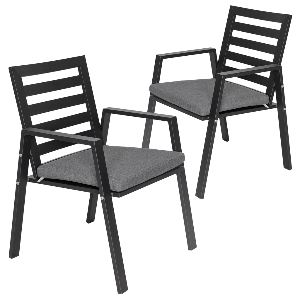 Agnes Patio Aluminum Dining Armchair - Set of 2