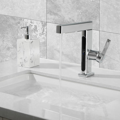 Single-Hole Pull-Out Faucet with Temperature Display