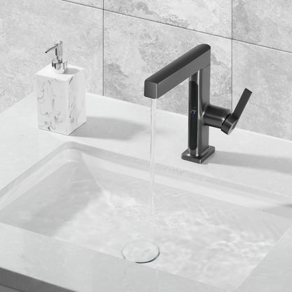 Single-Hole Pull-Out Faucet with Temperature Display