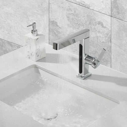 Single-Hole Pull-Out Faucet with Temperature Display