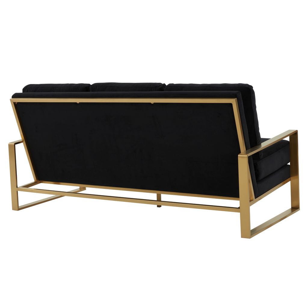 Emil Velvet Sofa - Gold Frame