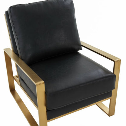 Emil Leather Accent Armchair