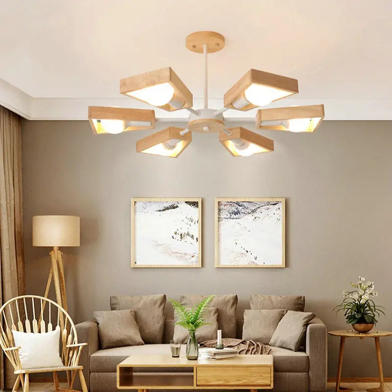 8-Light Sputnik Modern Linear Chandelier