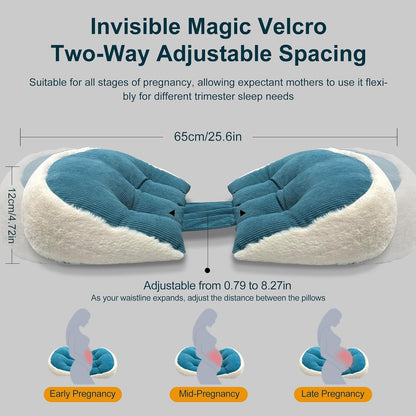 EMFURN  Rabbit Fur Pregnancy Pillow