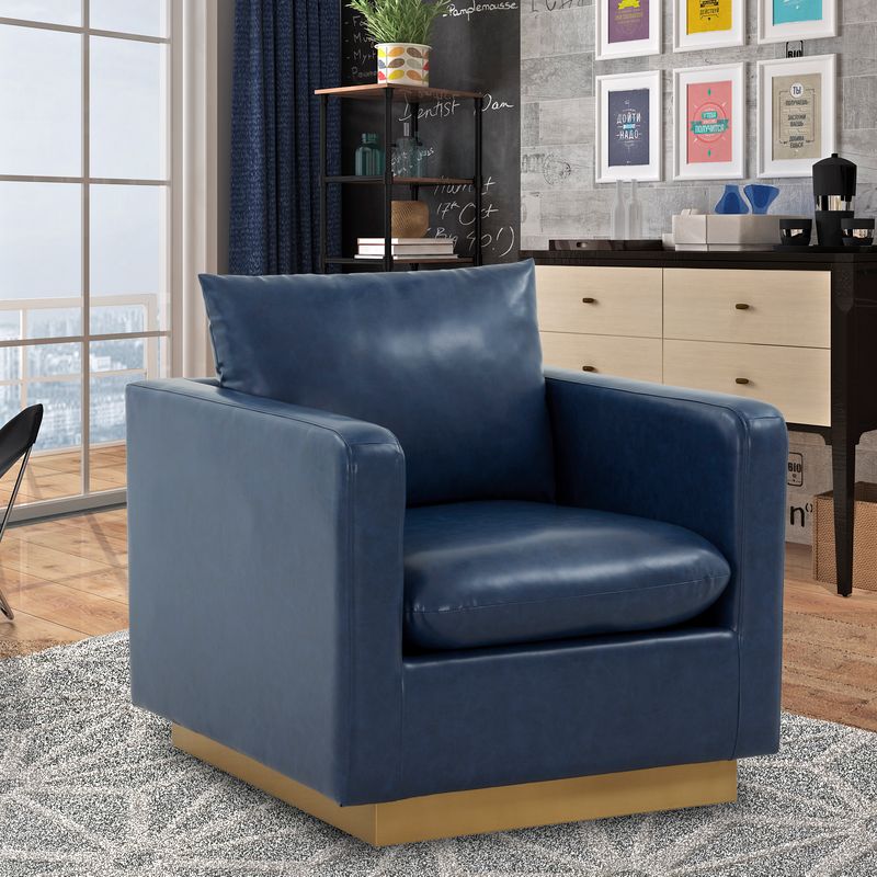 Elvira Leather Accent Armchair