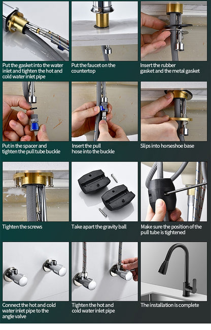 Hot & Cold Kitchen Pull-out Faucet