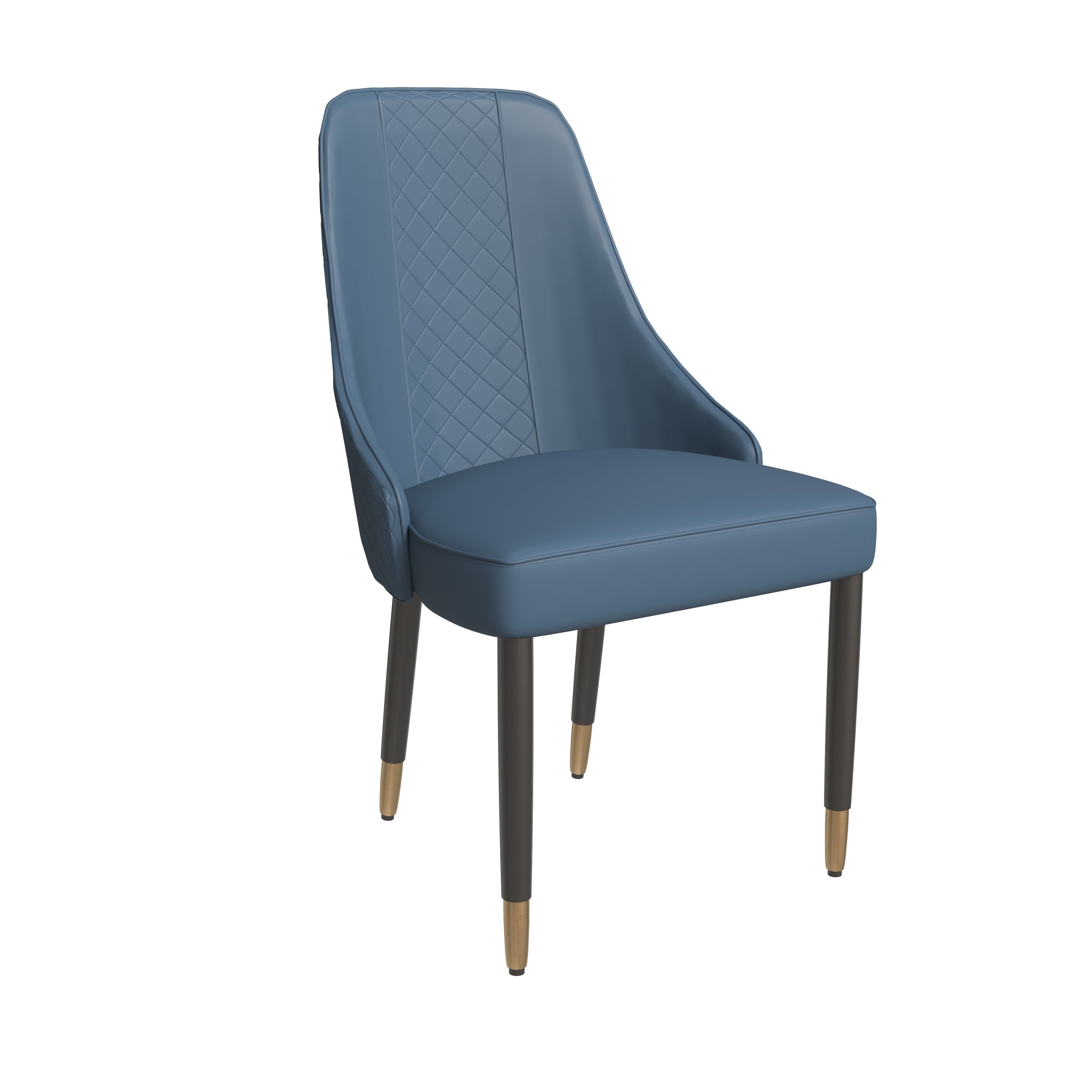 Allure Collection Modern Dining Chair In Yale Blue Fabric