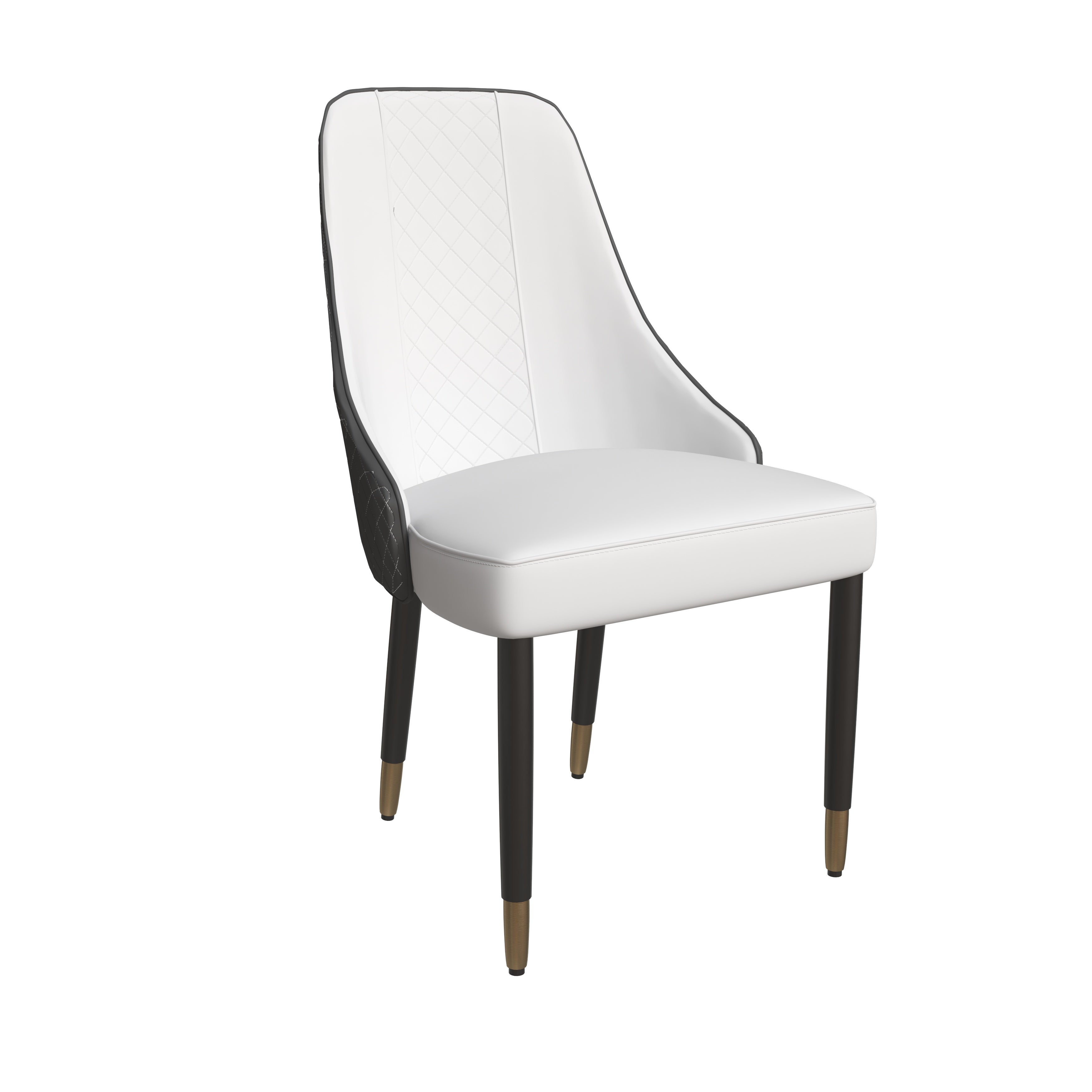 Allure Collection Modern Dining Chair In Black Fabric