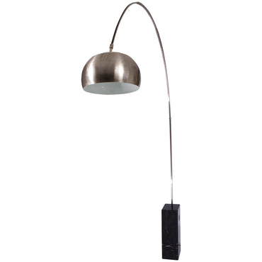 Arc Lamp with Marble Cube Base