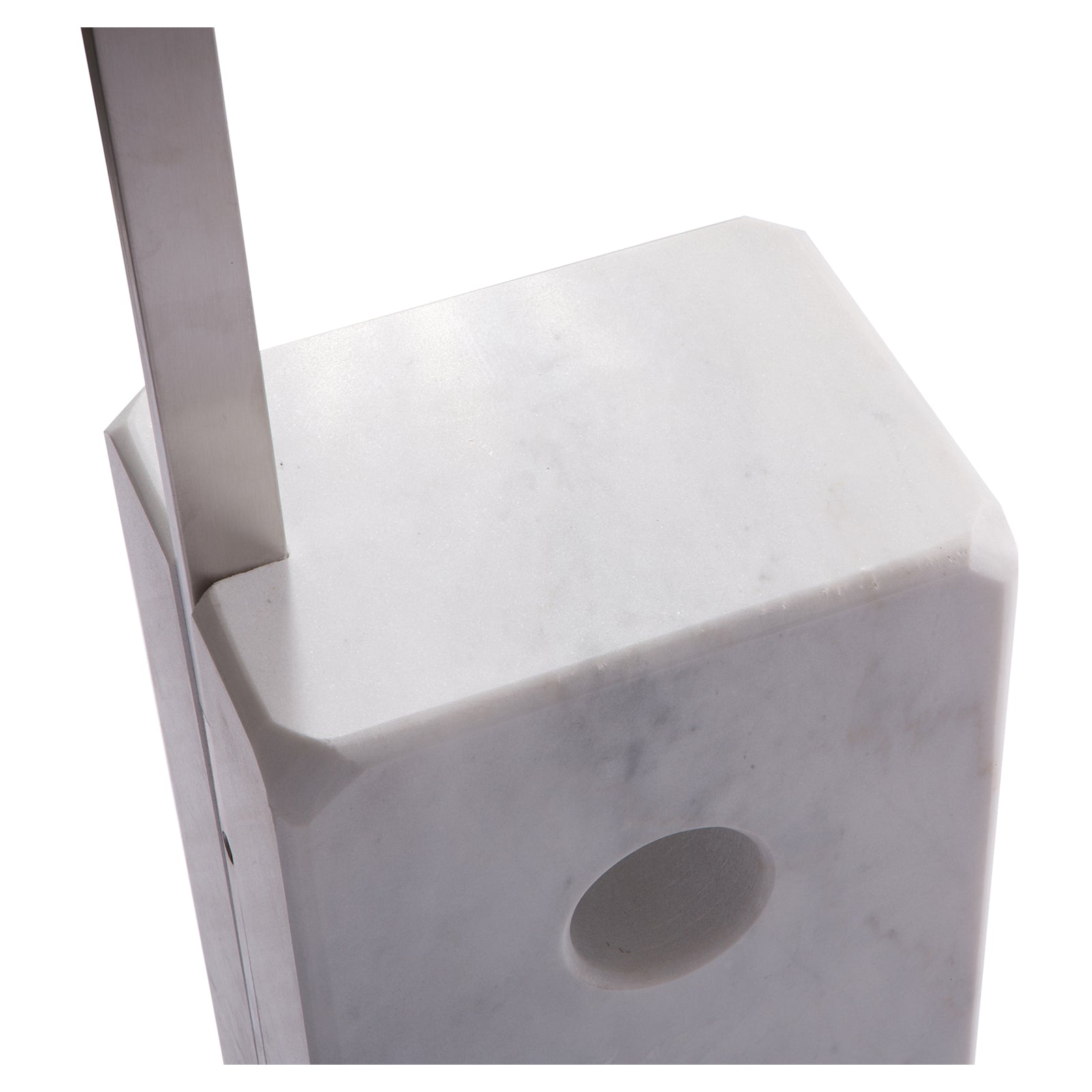 Arc Lamp with Marble Cube Base