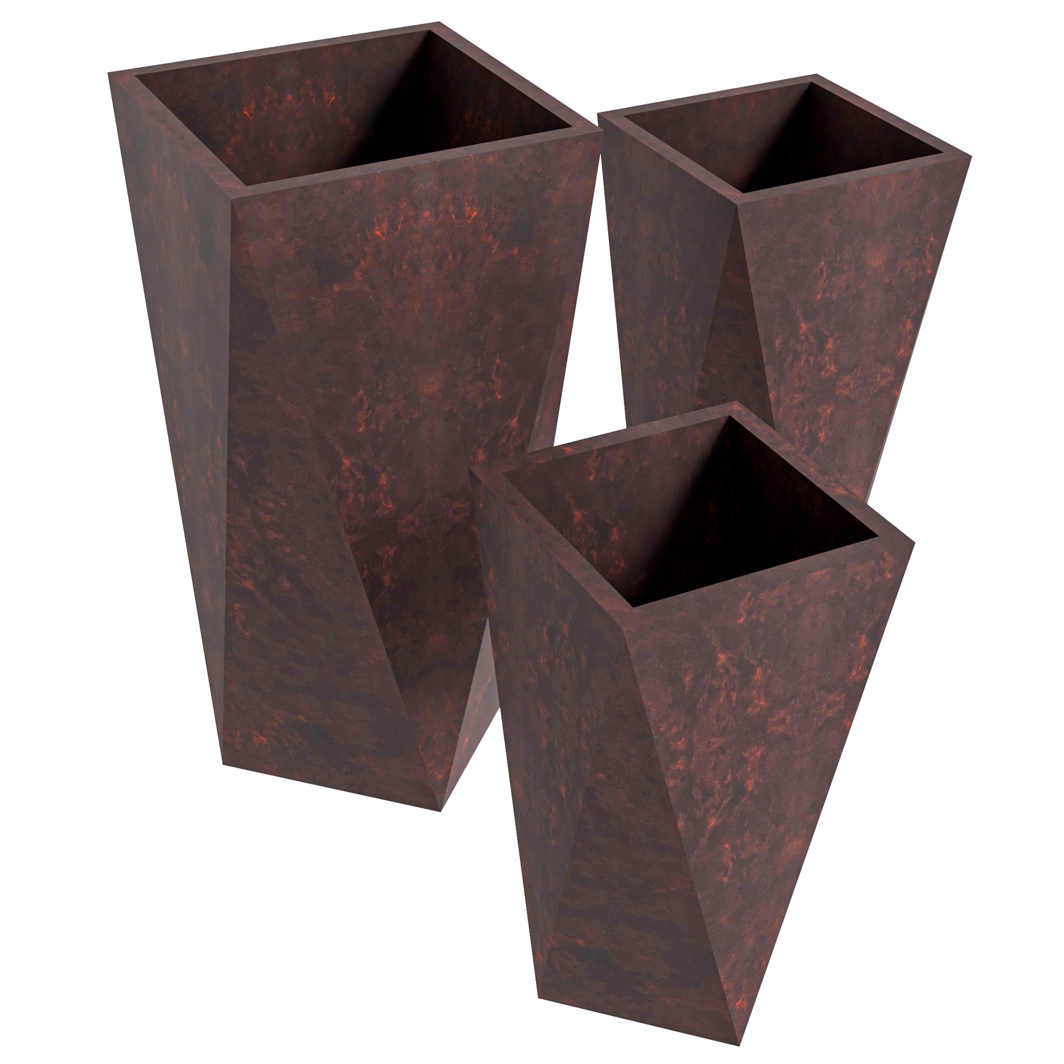 Aloe Series Planter set in Brown