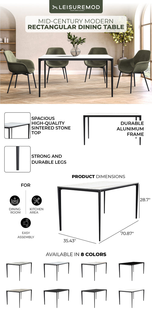Avo Series Modern Dining Table Black Base, With 55 Black Glass Top