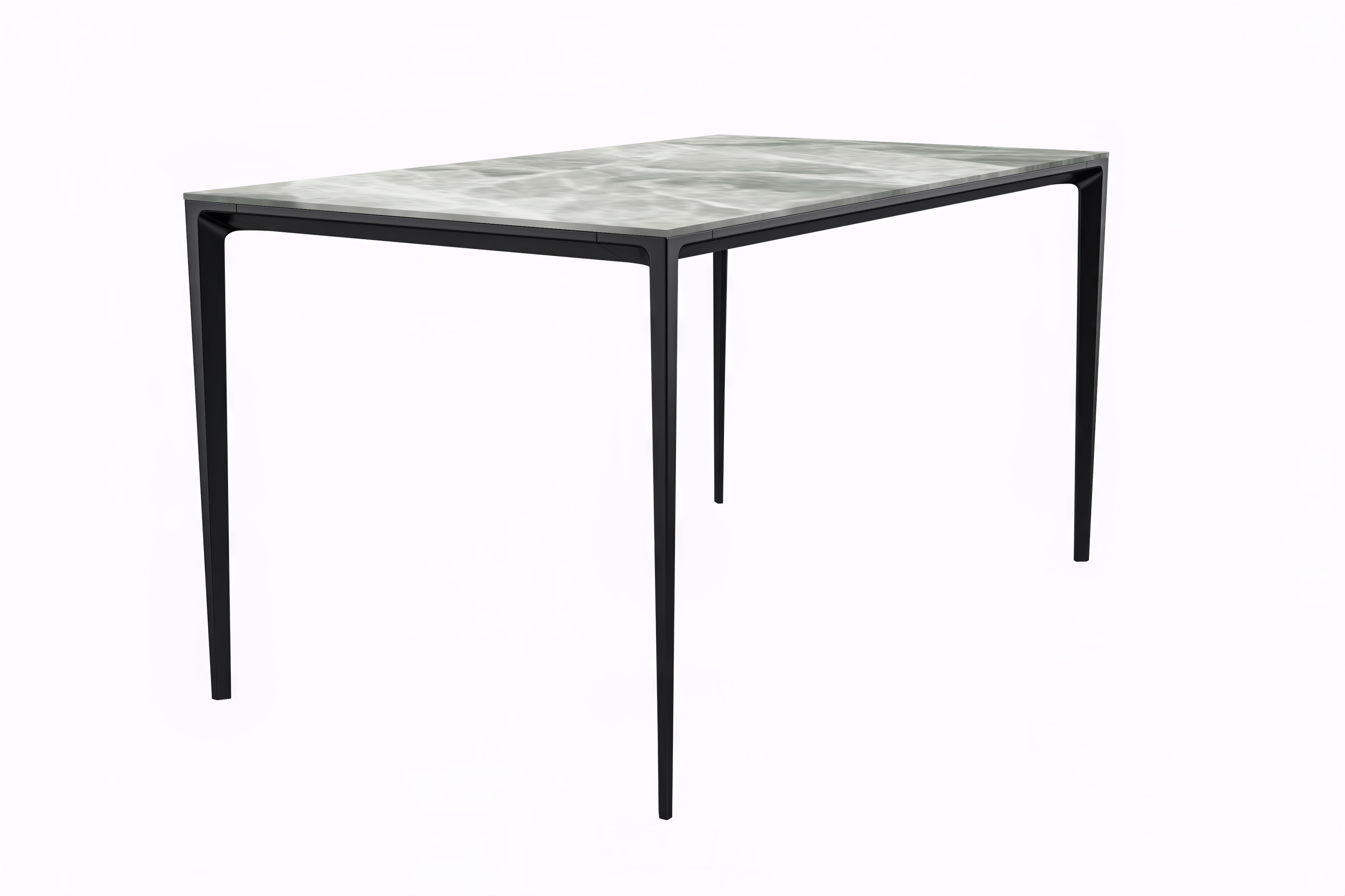 Avo Series Modern Dining Table Black Base, With 55 Black Glass Top