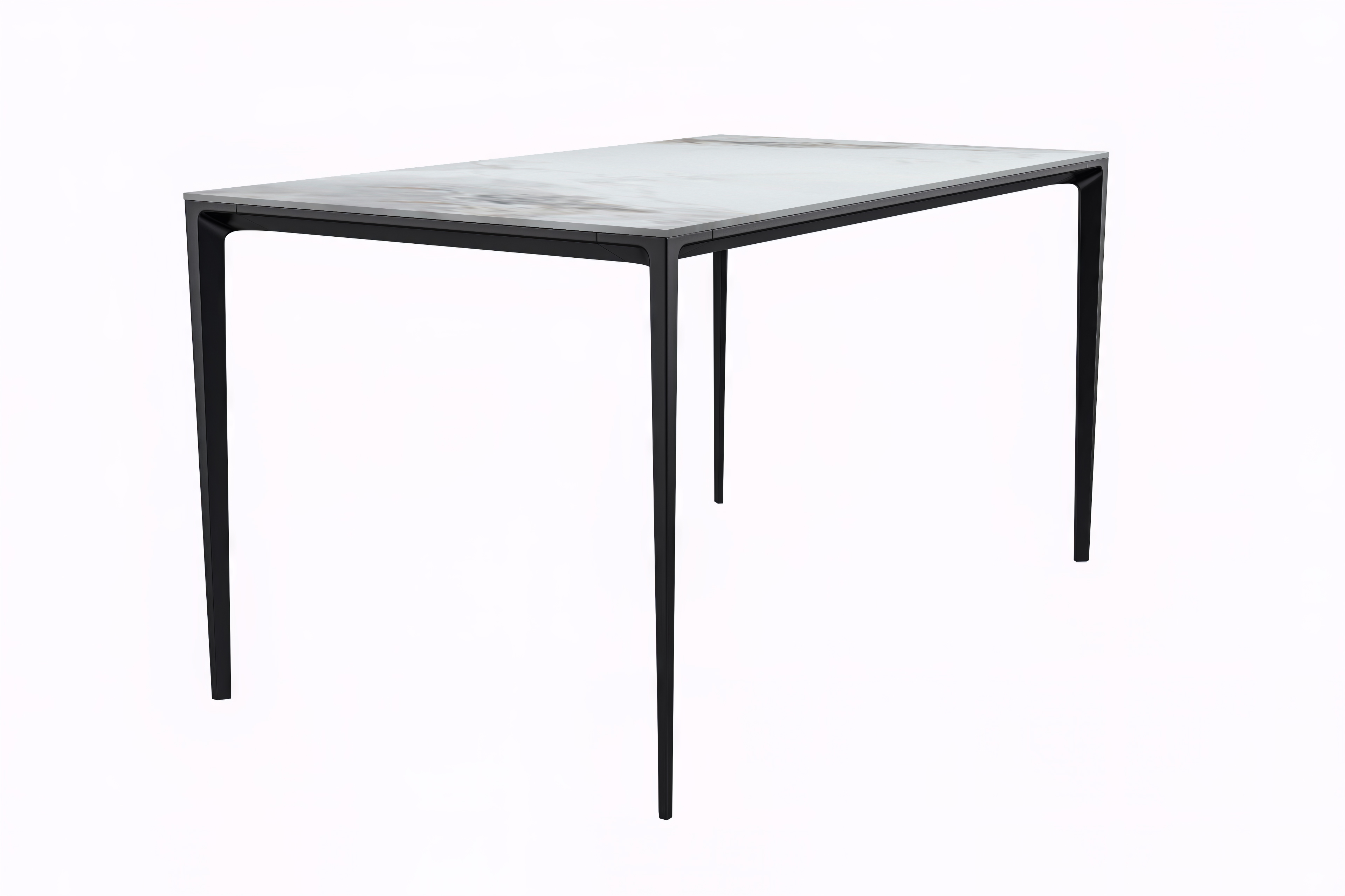 Avo Series Modern Dining Table Black Base, With 55 Black Glass Top