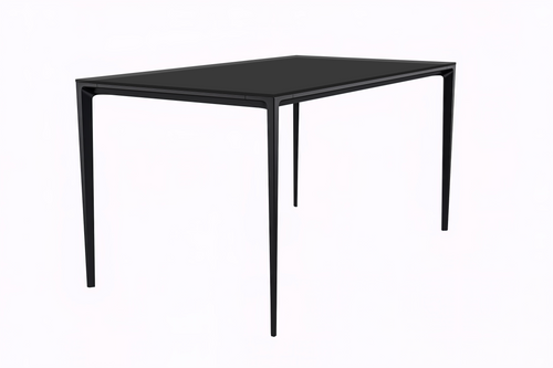 Avo Series Modern Dining Table BLack Base, With 62 Black Glass Top