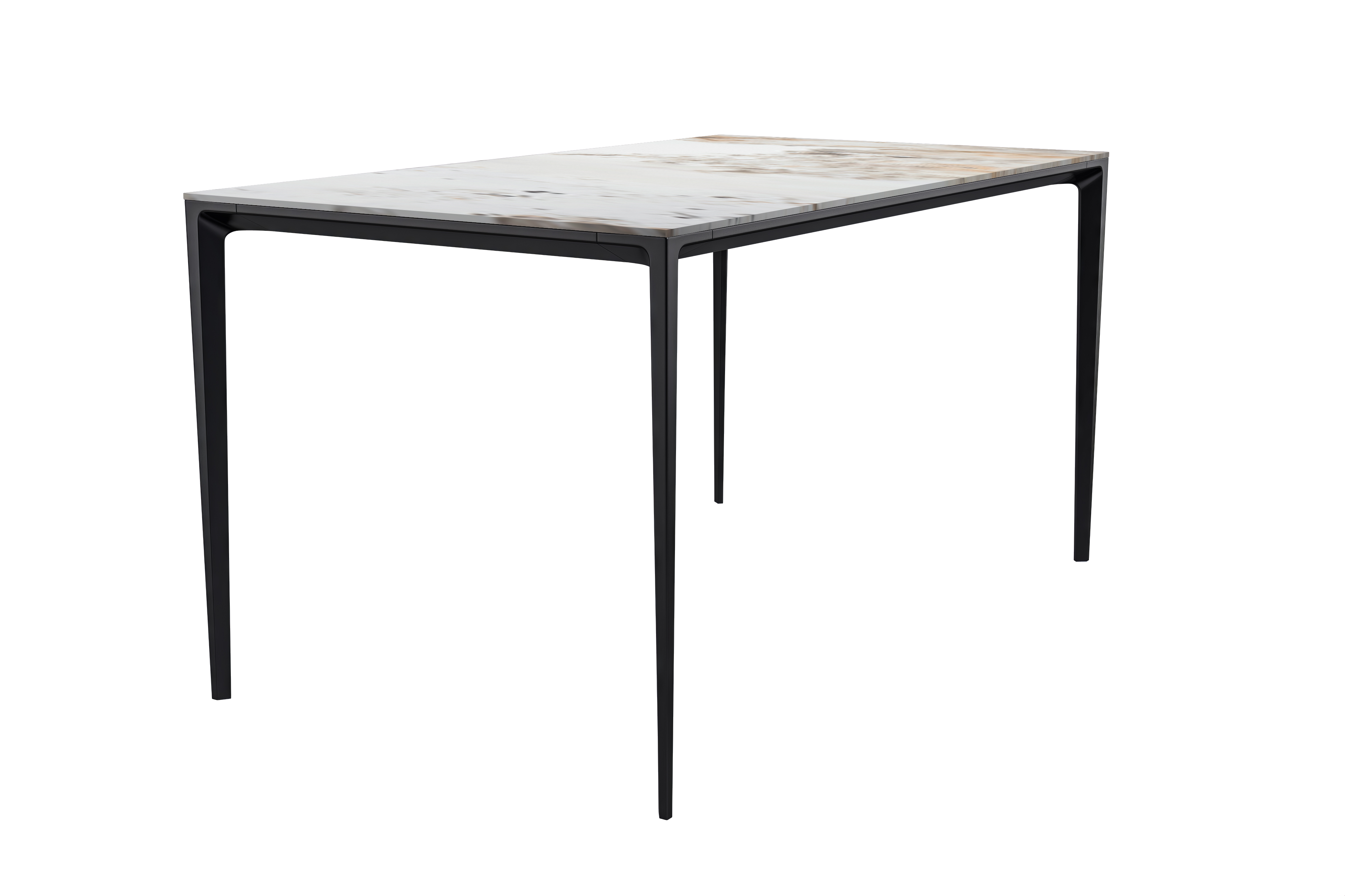 Avo Series Modern Dining Table BLack Base, With 71 Black Glass Top