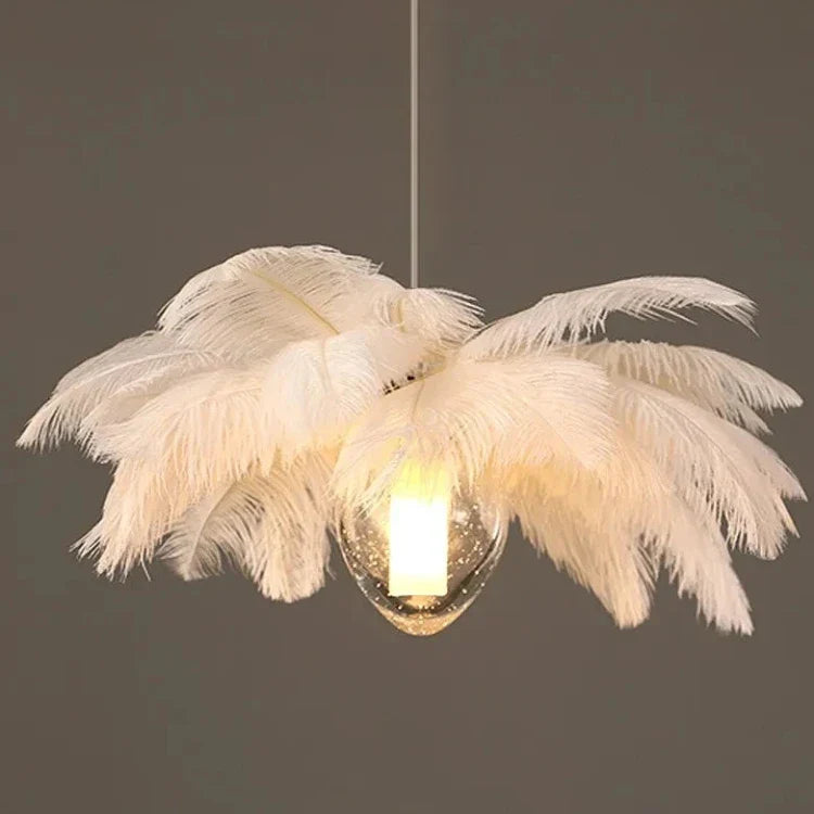 Adel Feather Staircase Lighting Chandelier