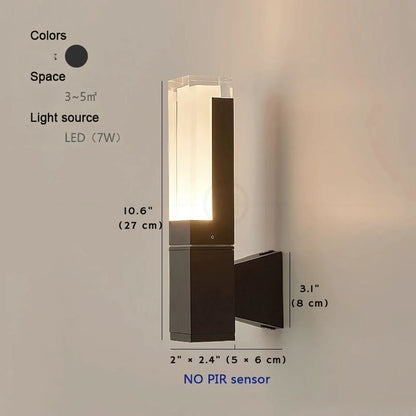 Rustics Motion Sensor Outdoor Wall Sconce Light