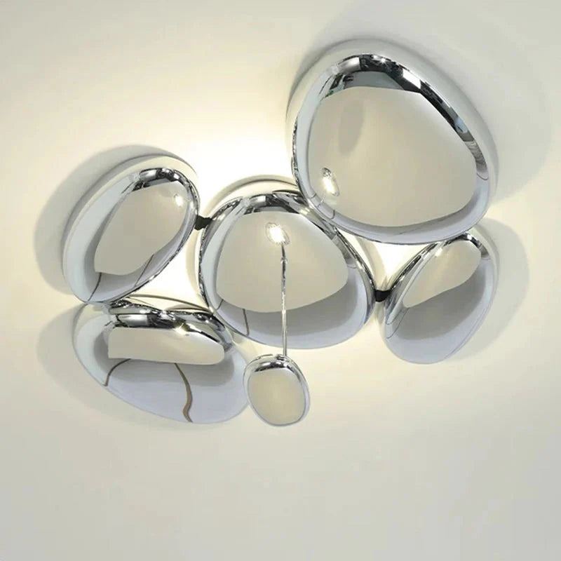 Amaris Modern Silver Flush Mount Chandelier