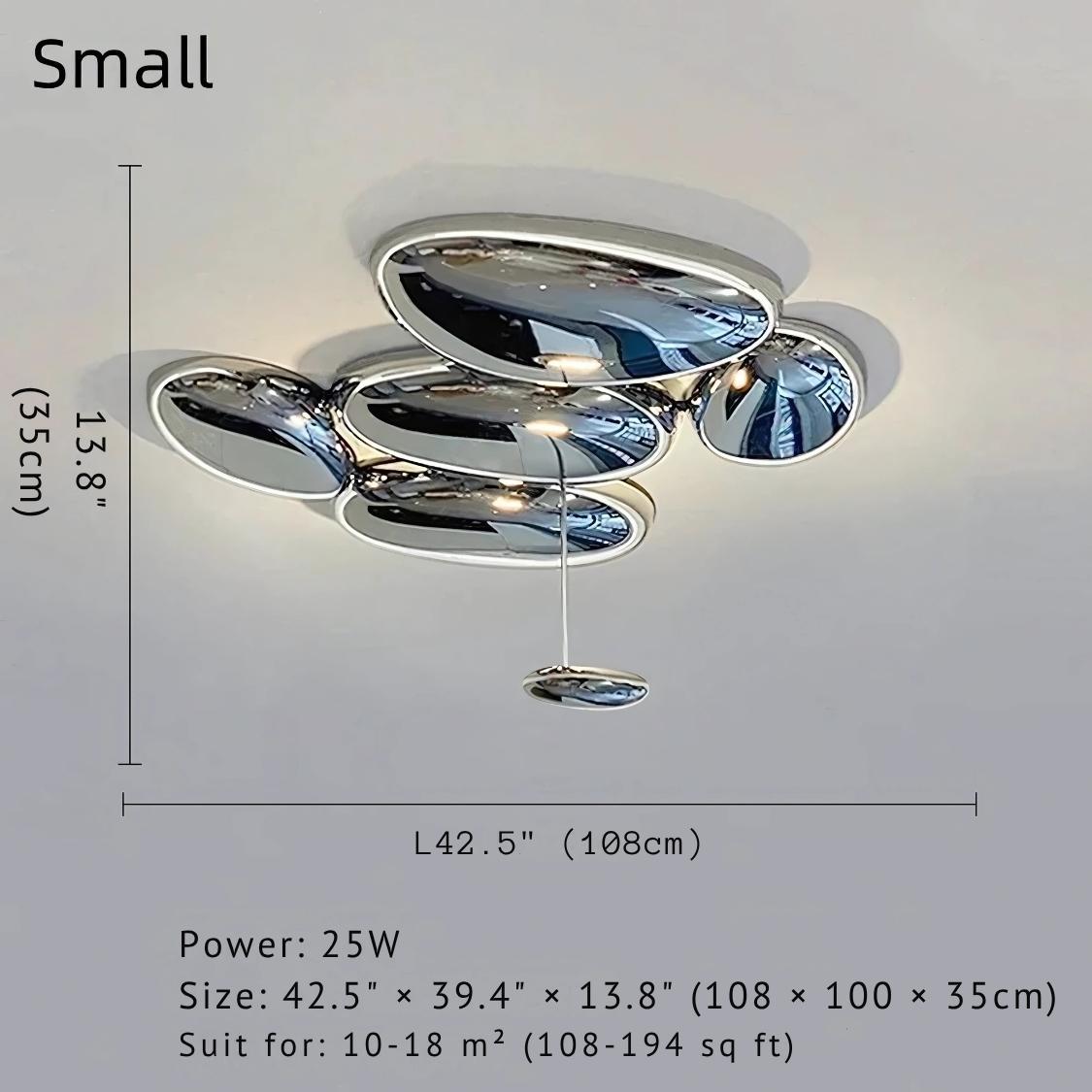 Amaris Modern Silver Flush Mount Chandelier