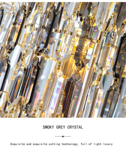 Anita Luxury Crystal Staircase Long Chandelier