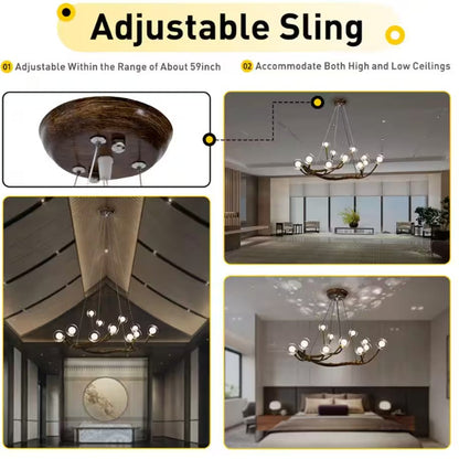 Appa Rustic Tree Branch Chandelier