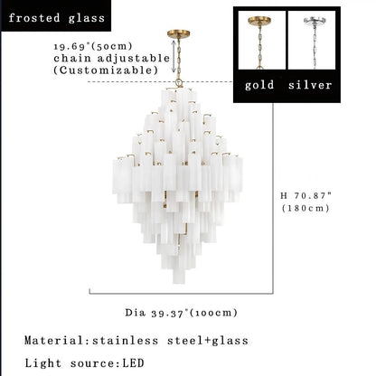 Arcdeco Large Glass Chandelier