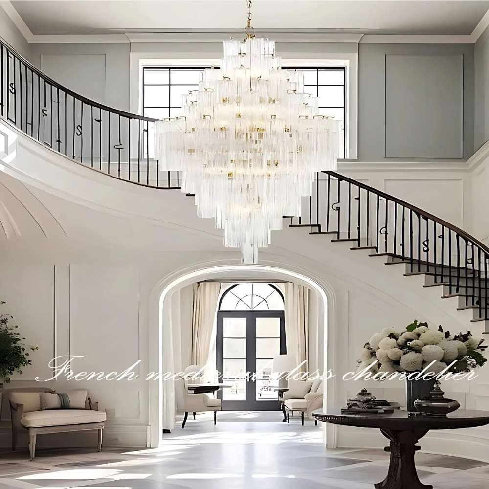 Classic Large Glass Chandelier