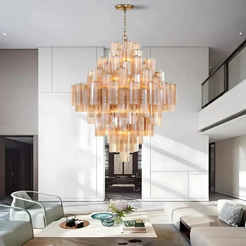 Arcdeco Large Glass Chandelier