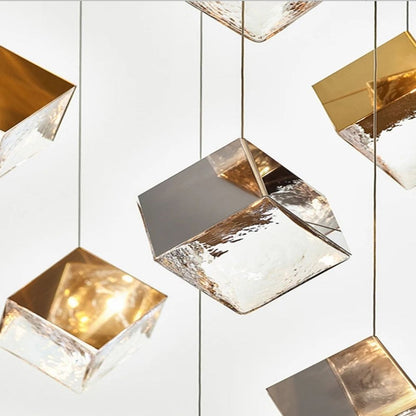 Classic Cube Large Pendant Light For High Ceilings