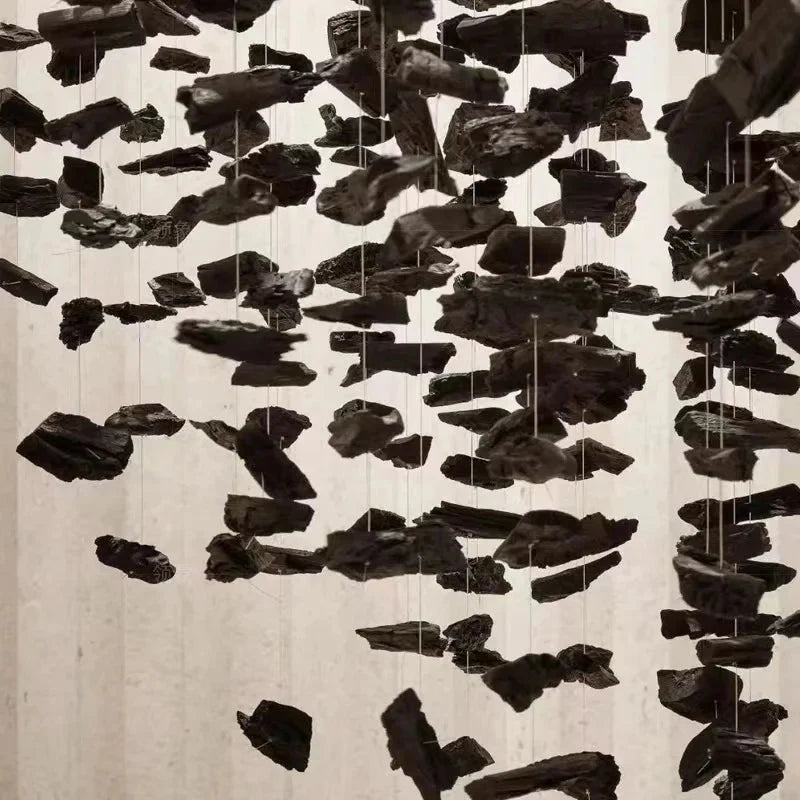 Art Stone Chandelier For Entryway with High Ceiling