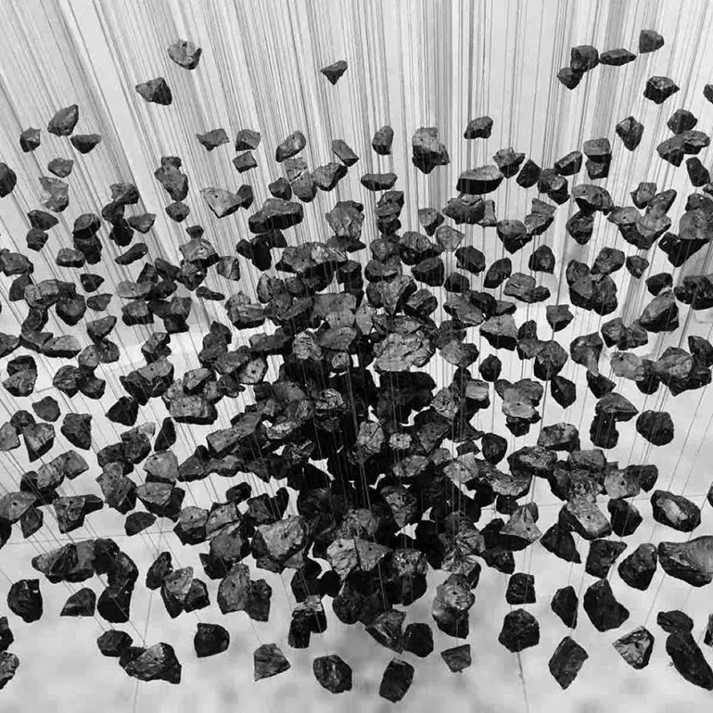 Art Stone Chandelier For Entryway with High Ceiling