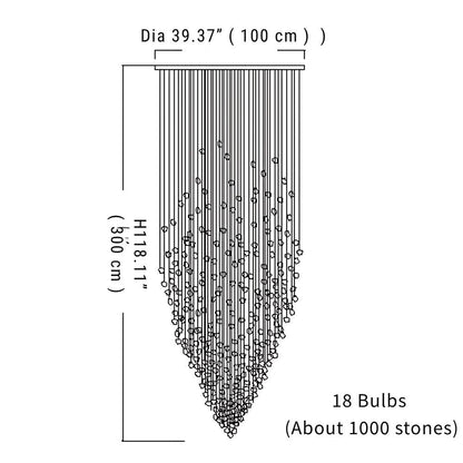 Art Stone Chandelier For Entryway with High Ceiling