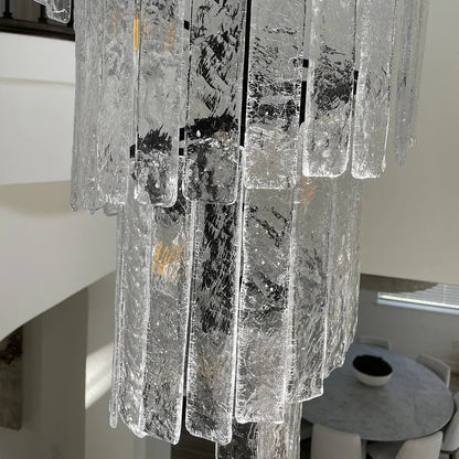 Assena Large Black high Ceiling Entryway Chandelier