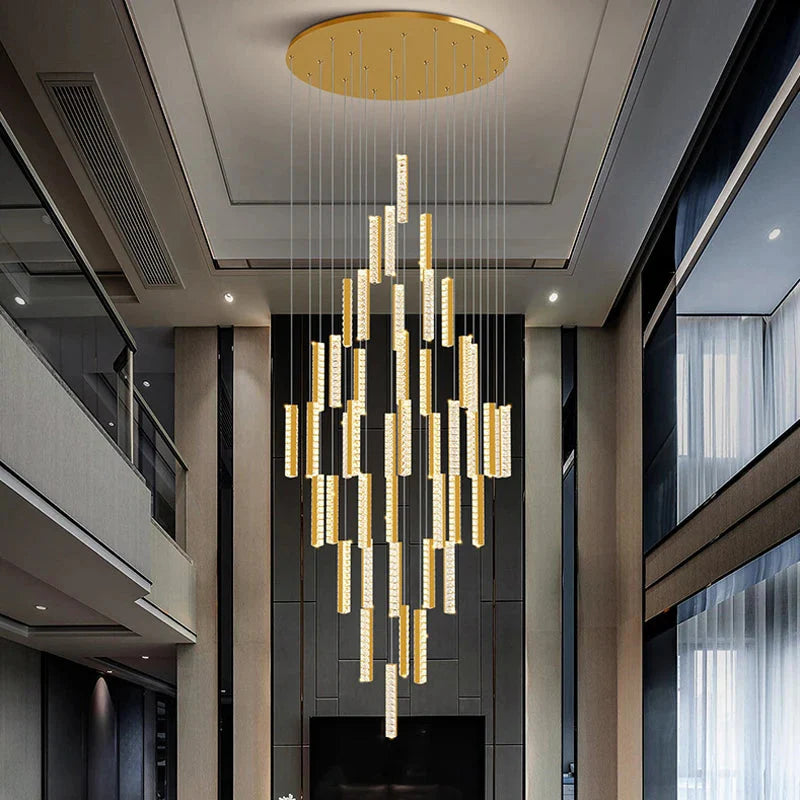 Aten Crystal Staircase Chandelier