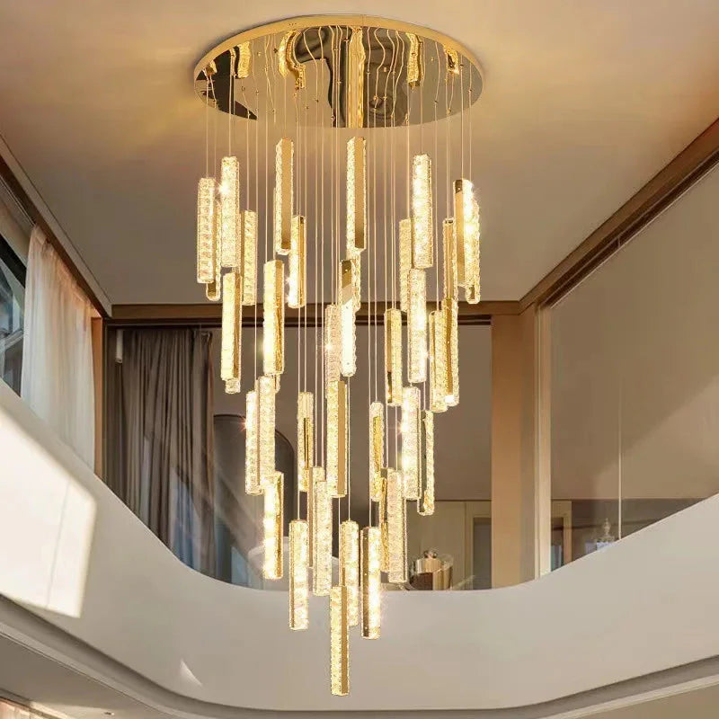 Aten Crystal Staircase Chandelier