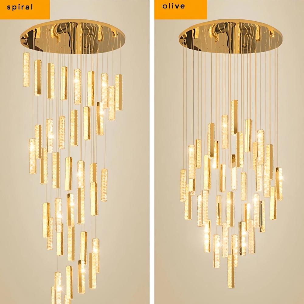 Aten Crystal Staircase Chandelier