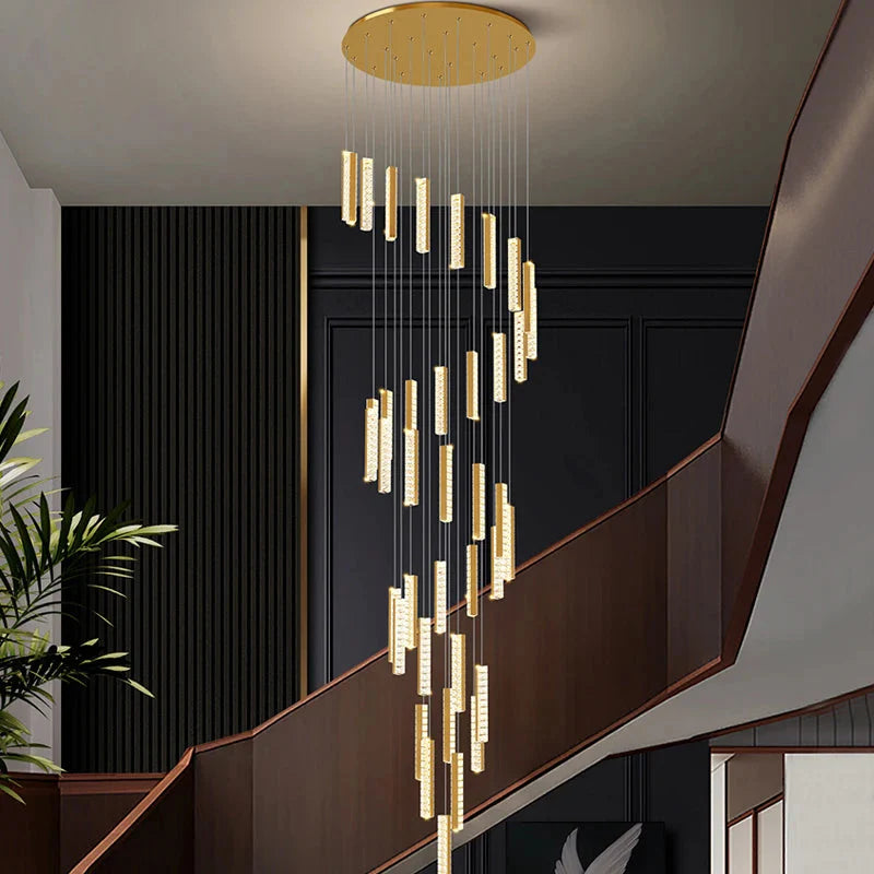 Aten Crystal Staircase Chandelier