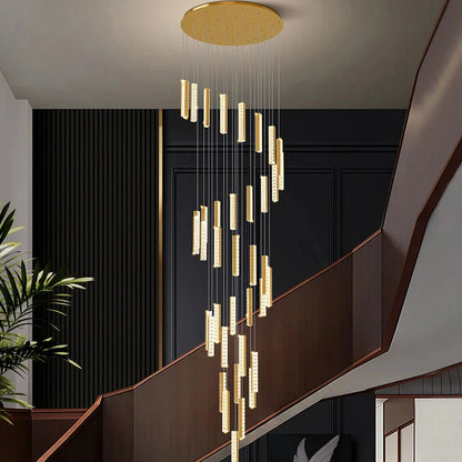 Aten Crystal Staircase Chandelier