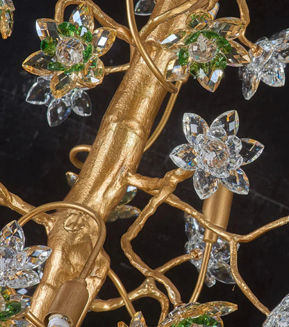 Classic Antique Vintage Brass Crystal Chandelier