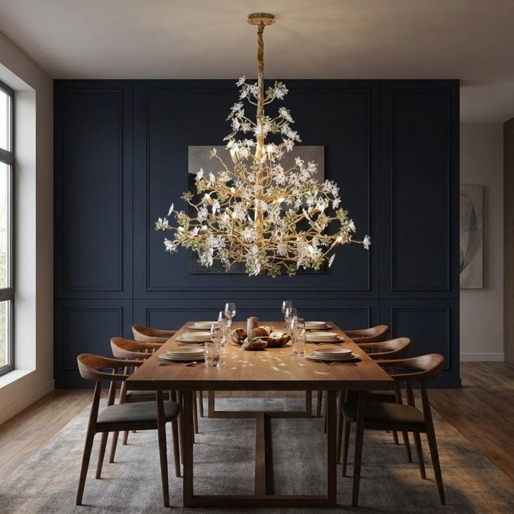 Classic Antique Vintage Brass Crystal Chandelier