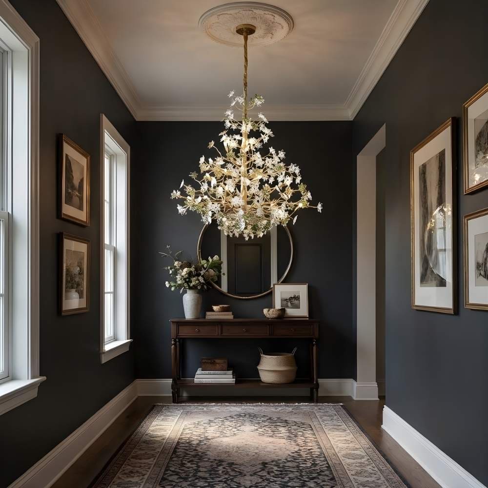 Classic Antique Vintage Brass Crystal Chandelier