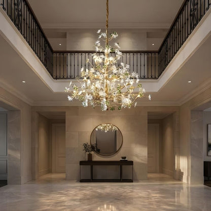 Classic Antique Vintage Brass Crystal Chandelier