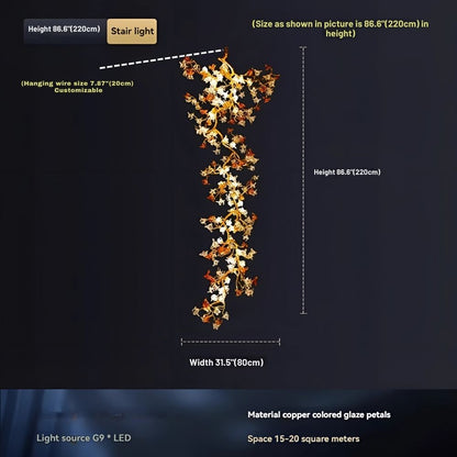 Aurora Branch Staircase Chandelier