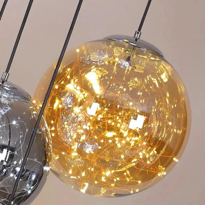 Ayla Bubble  Art Contemporary Stairwell Chandelier