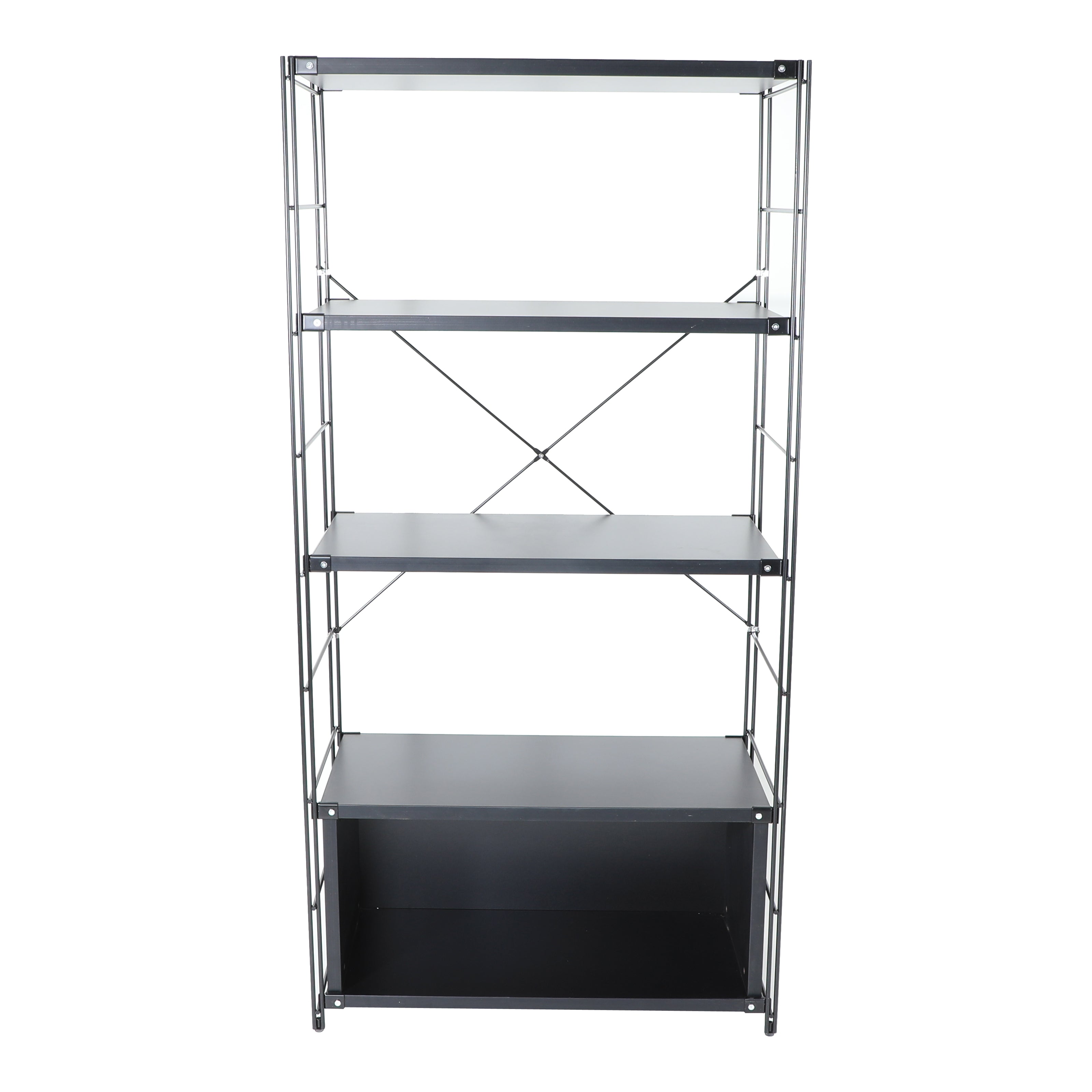 Brent Bookcase - Black Steel Frame