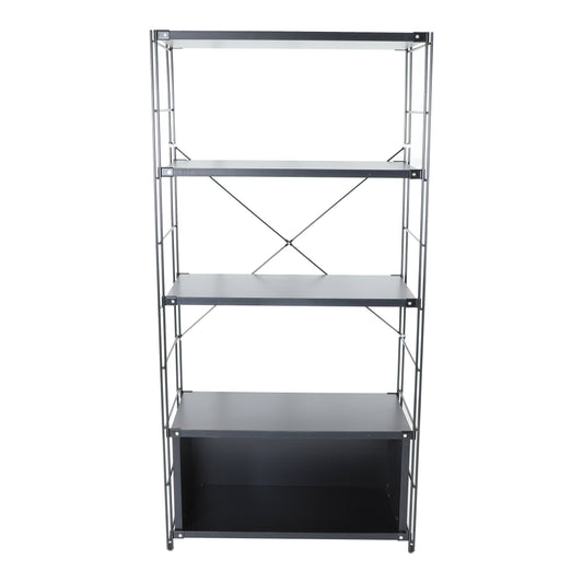 Brent Bookcase - Black Steel Frame
