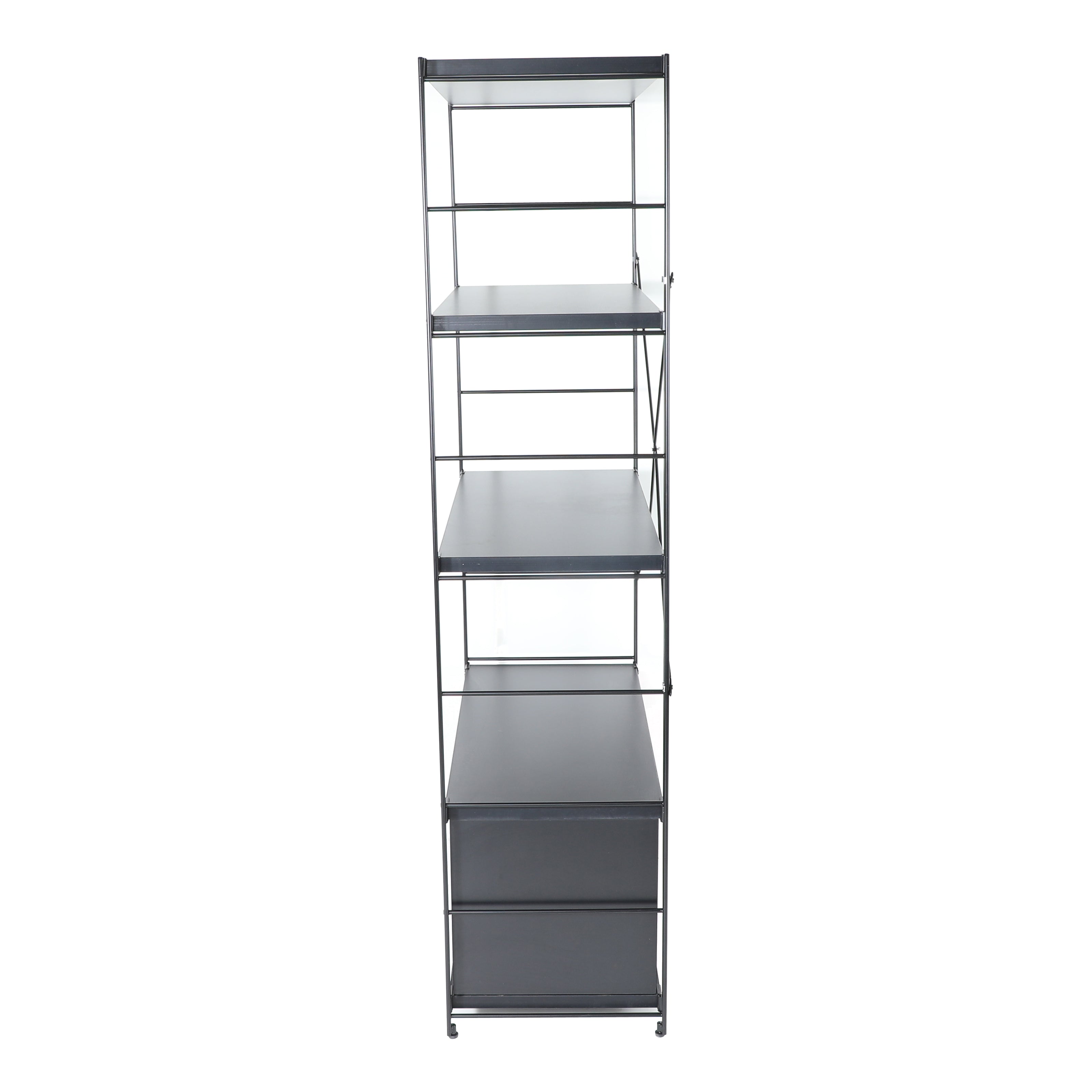 Brent Bookcase - Black Steel Frame